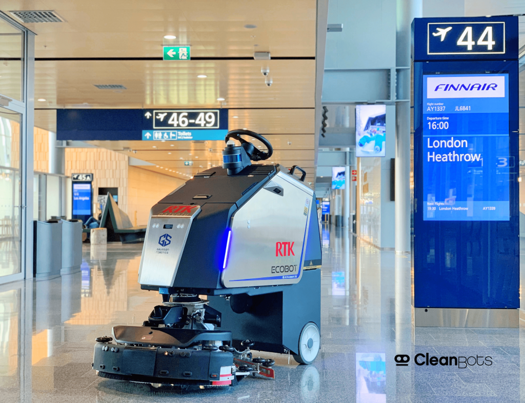 gausium scrubber 74n at airport